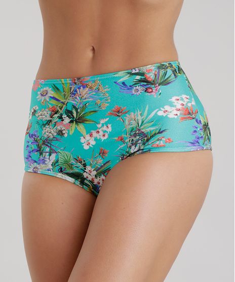 Biquini-Calcinha-Hot-Pant-Estampada-Floral-com-Protecao-UV-50-Verde-8680516-Verde_1