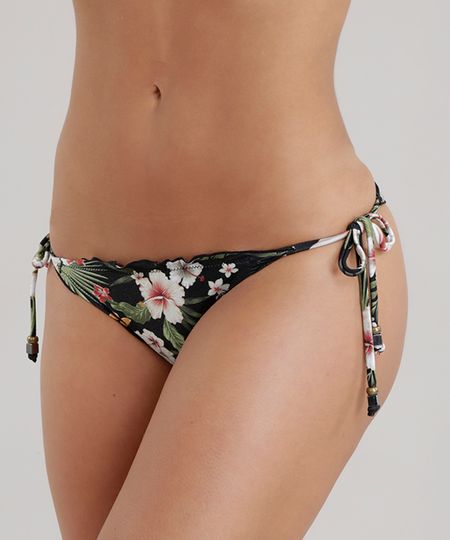 Biquini-Calcinha-Tanga-Levanta-Bumbum-Estampado-Floral-com-protecao-UV-50--Preto-8699337-Preto_1