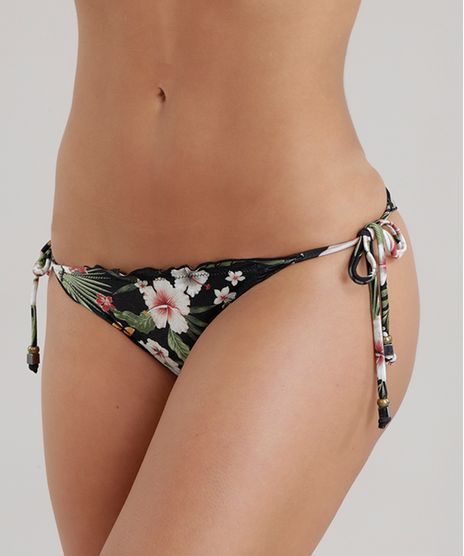 Biquini-Calcinha-Tanga-Levanta-Bumbum-Estampado-Floral-com-protecao-UV-50--Preto-8699337-Preto_1