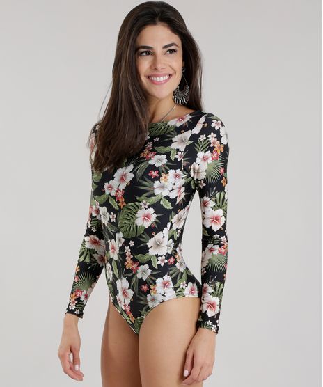 Maio-Body-Estampado-Floral-com-Protecao-UV50--Preto-8699280-Preto_1