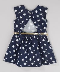Vestido-Estampado-de-Estrelas-com-Cinto-Metalizado-Azul-Marinho-8743035-Azul_Marinho_2