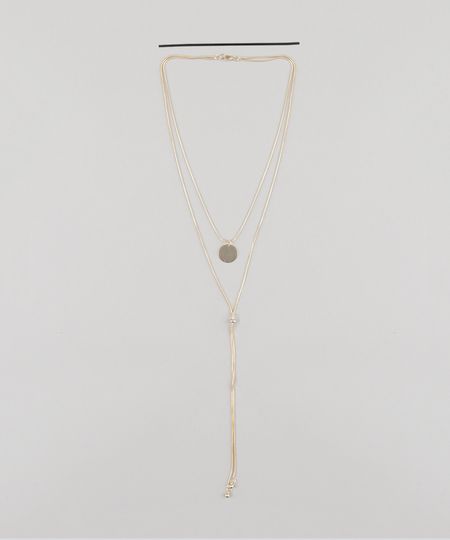 Kit-de-Gargantilha-Choker---Colar-Longo-com-Pingentes-Dourado-8620433-Dourado_1