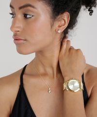 Kit-de-Relogio-Analogico-Lince-Feminino---Colar---Brinco---LRG4319L-KB08C2KX-Dourado-8782621-Dourado_2