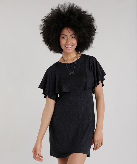 Vestido-em-Lurex-com-Babado-Preto-8744239-Preto_1
