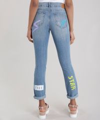 Calca-Jeans-Reta-Destroyed-com-Estampa-Azul-Medio-8745113-Azul_Medio_2