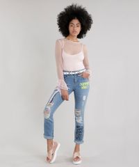 Calca-Jeans-Reta-Destroyed-com-Estampa-Azul-Medio-8745113-Azul_Medio_3