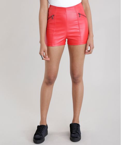 short hot pants vermelho