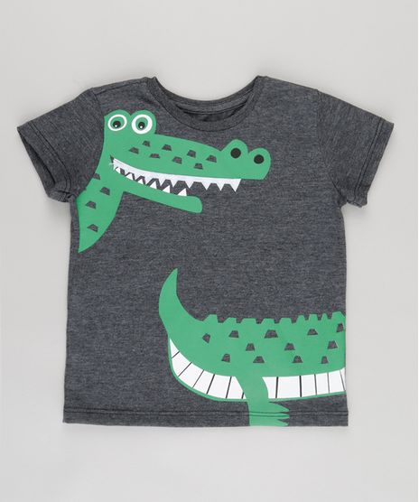Camiseta-com-Estampa-Interativa-Jacare-Cinza-Mescla-Escuro-8759823-Cinza_Mescla_Escuro_1