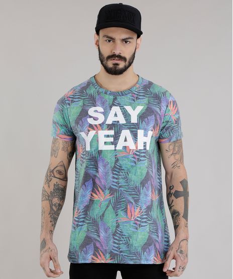 Camiseta-Longa-Estampada-de-Folhas-Verde-8720513-Verde_1