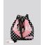 Bolsa-Estampada-Minnie-de-Poa-com-Elastico-de-Cabelo-Preta-8770129-Preto_1
