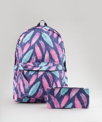 Mochila---Porta-Treco-Estampada-de-Penas-Azul-Marinho-8648774-Azul_Marinho_2
