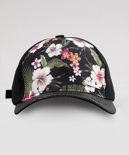 Bone-com-Estampa-Floral-Preto-8757286-Preto_1 Bone-com-Estampa-Floral-Preto-8757286-Preto_1