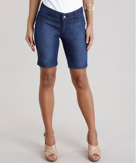 Bermuda-Jeans-Ciclista-em-Algodao---Sustentavel-Azul-Escuro-8567626-Azul_Escuro_1