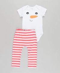 Calca-Listrada-Boneco-de-Neve-em-Algodao---Sustentavel-Vermelha-8642600-Vermelho_3