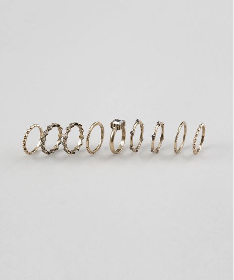 Kit-de-9-Aneis-com-Strass-Dourado-8677889-Dourado_1