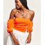 Blusa-Feminina-Cropped-Ombro-a-Ombro-Manga-Bufante-Laranja-9970968-Laranja_1