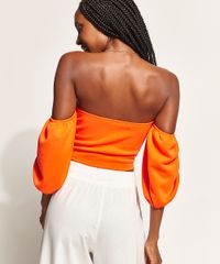 Blusa-Feminina-Cropped-Ombro-a-Ombro-Manga-Bufante-Laranja-9970968-Laranja_2