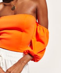Blusa-Feminina-Cropped-Ombro-a-Ombro-Manga-Bufante-Laranja-9970968-Laranja_4