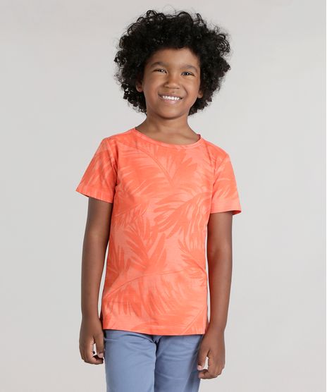 Camiseta-Estampada-de-Folhagens-Laranja-8742939-Laranja_1