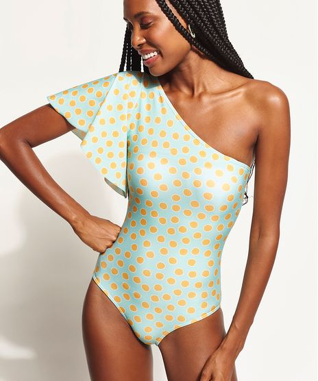 Maio-Body-Um-Ombro-So-Estampado-de-Poa-com-Babado-na-Manga-Protecao-UV50--Verde-Agua-9959274-Verde_Agua_1