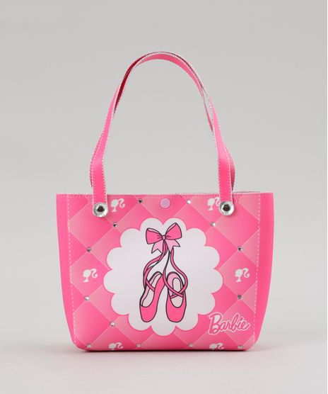 Bolsa-Estampada-Barbie-com-Brilho-e-Elastico-de-Cabelo-Rosa-8769788-Rosa_1