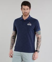 Polo-em-Piquet-Estampado-de-Folhagem-Azul-Marinho-8709945-Azul_Marinho_1