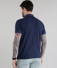Polo-em-Piquet-Estampado-de-Folhagem-Azul-Marinho-8709945-Azul_Marinho_2