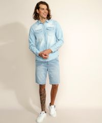 Camisa-Jeans-Masculina-Tradicional-com-Bolsos-Manga-Longa-Azul-Claro-9961818-Azul_Claro_3