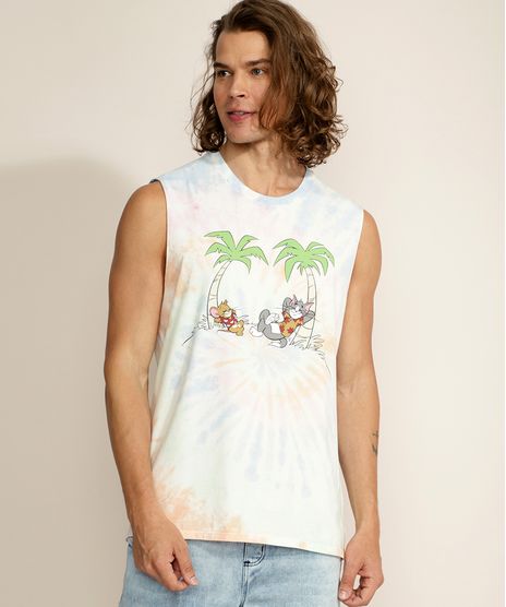 Regata-Masculina-Tom-e-Jerry-Estampada-Tie-Dye-Gola-Careca-Branca-9968121-Branco_1