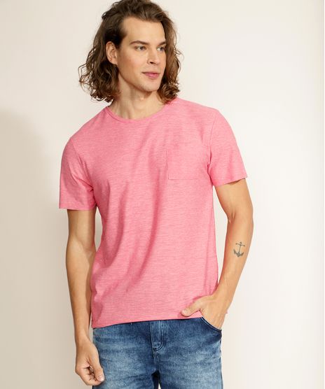 Camiseta-Masculina-Basica-Flame-com-Bolso-Manga-Curta-Gola-Careca-Coral-9971230-Coral_1