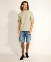 Camiseta-Masculina-Basica-Flame-com-Bolso-Manga-Curta-Gola-Careca-Kaki-9971230-Kaki_3
