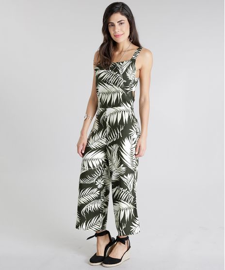 Macacao-Pantacourt-Estampado-de-Folhagem-Verde-Militar-8650471-Verde_Militar_1