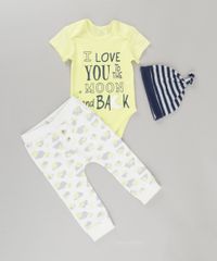 Body--I-Love-You--Amarelo---Gorro-Listrado-em-Algodao---Sustentavel-Amarelo-neon-8656533-Amarelo_Neon_3