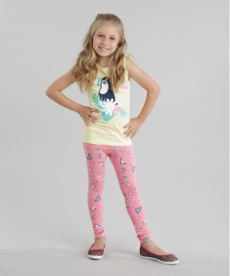 Conjunto-de-Regata--Tropical-Summer--Amarelo-Claro---Calca-Legging-Estampada-de-Triangulos-Rosa-8741074-Rosa_1