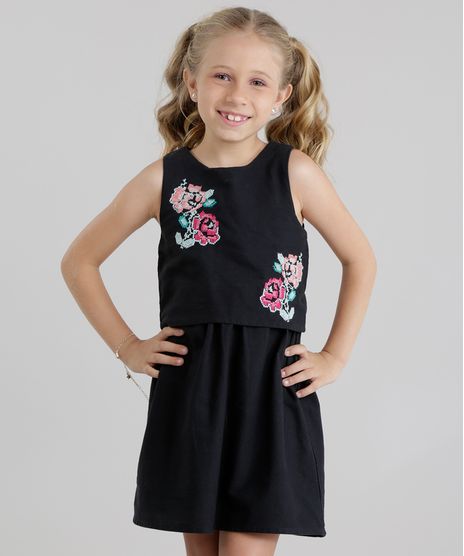 Vestido-com-Bordado-de-Rosa-Preto-8675141-Preto_1