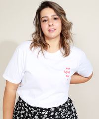 T-Shirt-Feminina-Plus-Size-Mindset--Me-Myself-and-I--Manga-Curta-Decote-Redondo-Branca-9974840-Branco_5