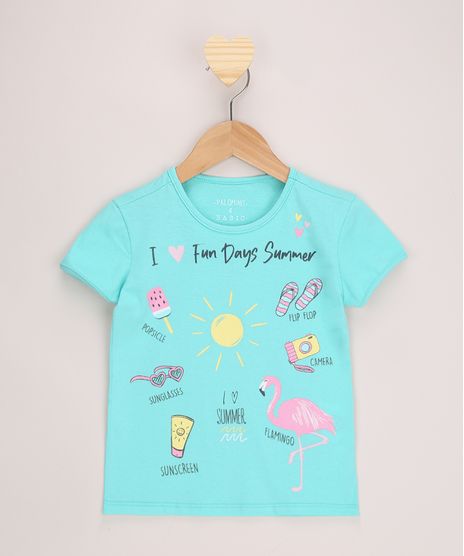 Blusa-Infantil--I-Love-Fun-Days-Summer--com-Glitter-Manga-Curta-Verde-Agua-9965731-Verde_Agua_1