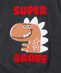 Blusao-de-Moletom-Infantil-Dinossauro--Super-Brave--Cinza-Mescla-Escuro-9803332-Cinza_Mescla_Escuro_3