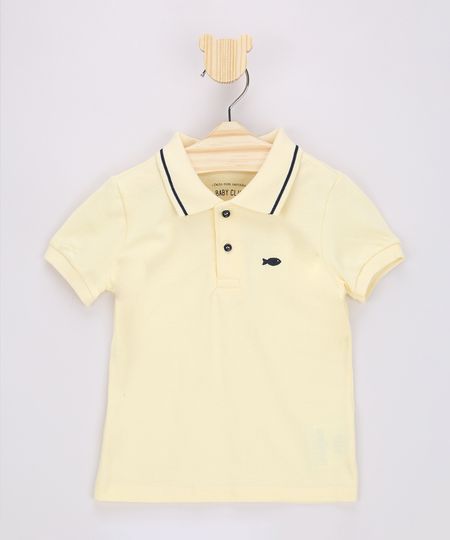 Polo-Infantil-com-Bordado-de-Peixinho-Manga-Curta-Amarela-9964255-Amarelo_1