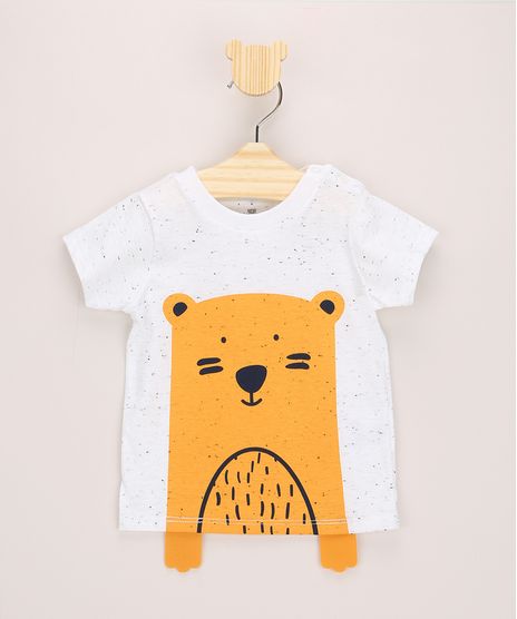 Camiseta-Infantil-com-Estampa-Interativa-de-Tigre-Manga-Curta-Off-White-9968251-Off_White_1