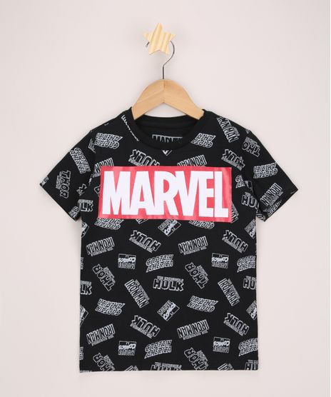Camiseta-Infantil-Herois-Marvel-Estampada-Manga-Curta-Preta-9968665-Preto_1