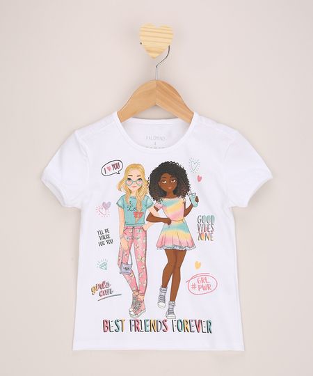 Blusa-Infantil--Best-Friends-Forever--com-Glitter-Manga-Curta-Off-White-9965732-Off_White_1