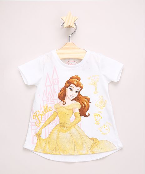 Blusa-Infantil-Ampla-Princesa-Bela-com-Glitter-Manga-Curta-Off-White-9967474-Off_White_1