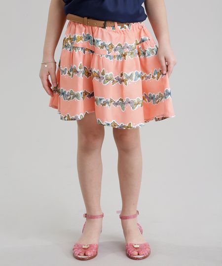Short-Saia-Estampada-de-Borboletas-com-Cinto-Coral-8681766-Coral_1 Short-Saia-Estampada-de-Borboletas-com-Cinto-Coral-8681766-Coral_1