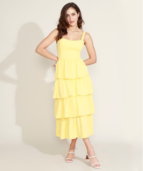 Vestido-Feminino-Mindset-Midi-em-Camadas-Alca-Media-Amarelo-9840951-Amarelo_1