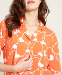 Conjunto-Feminino-Mindset-de-Camisa-Estampada-de-Caju-Manga-Curta---Short-Laranja-9971870-Laranja_4