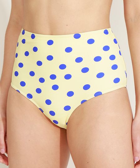 Biquini-Calcinha-Mindset-Hot-Pant-Estampado-de-Poa-com-Protecao-UV50--Amarelo-9970990-Amarelo_1