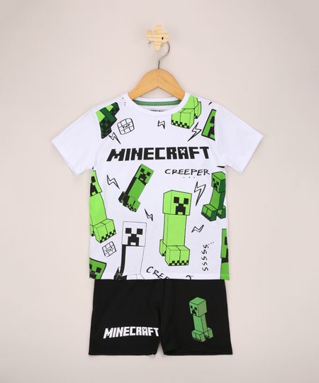Pijama-Infantil-Minecraft-Manga-Curta-Branco-9956719-Branco_1 Pijama-Infantil-Minecraft-Manga-Curta-Branco-9956719-Branco_1
