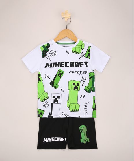 Pijama-Infantil-Minecraft-Manga-Curta-Branco-9956719-Branco_1