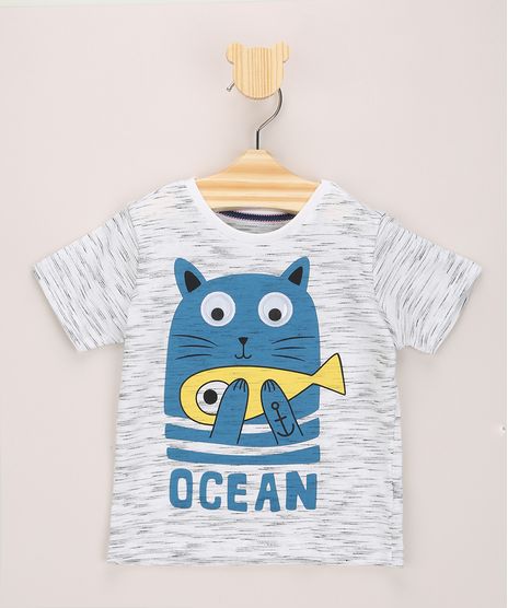 Camiseta-Infantil-com-Estampa-Interativa-de-Gatinho-e-Peixe-Manga-Curta-Off-White-9964053-Off_White_1